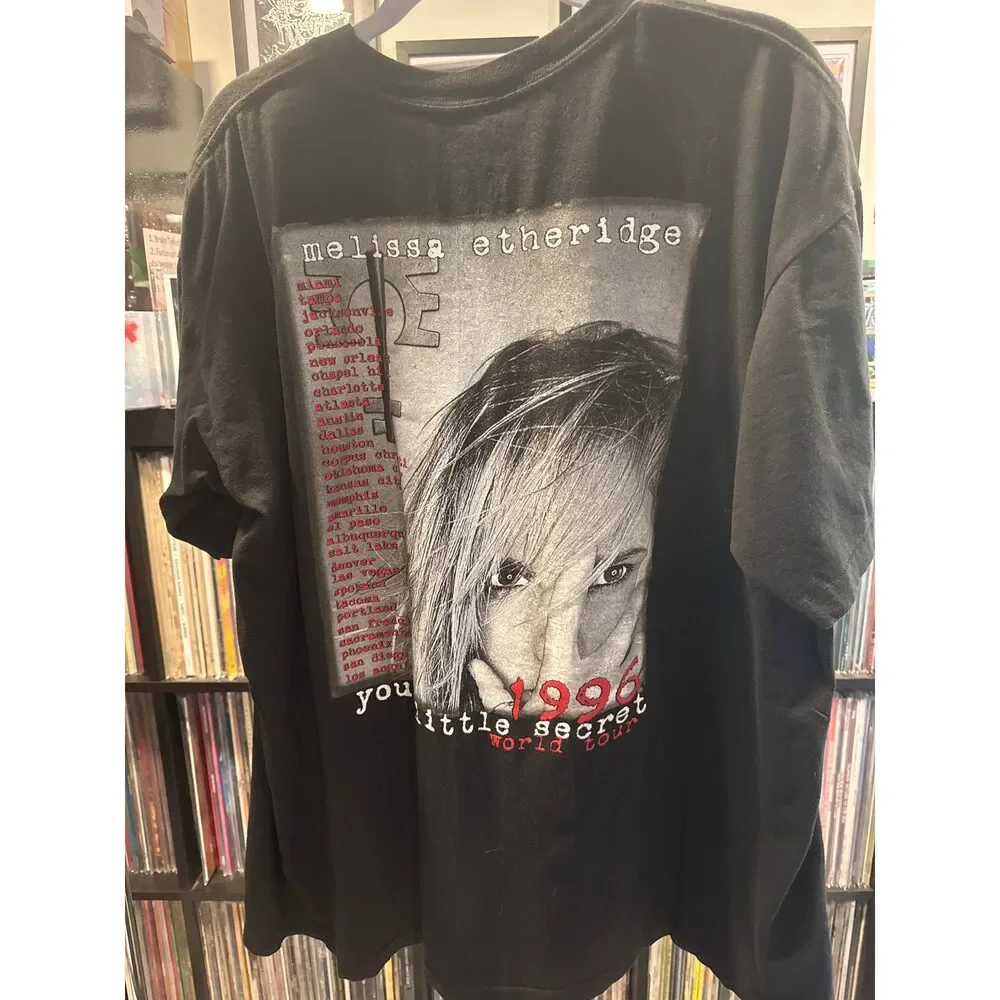 1995/6 Melissa Etheridge Your Little Secret Black Winterland XL T-Shirt‎